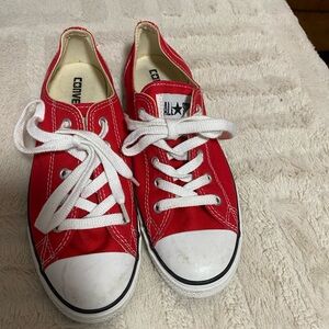 Converse Red Canvas Sneakers